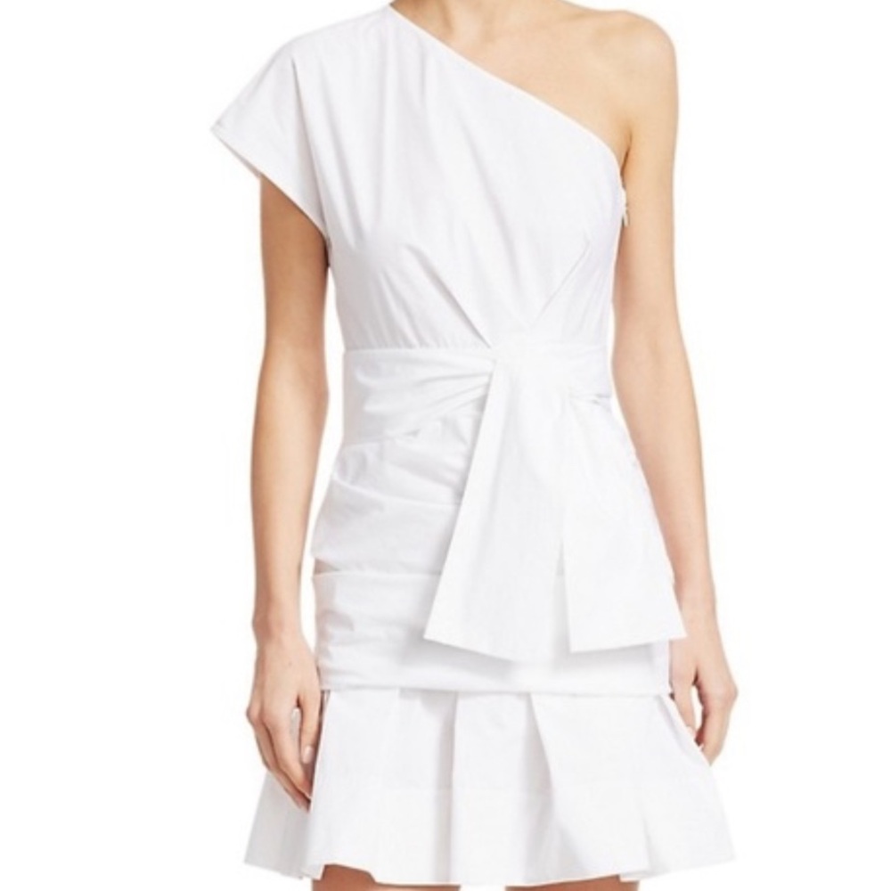 Derek lam Crosby 10 white tie front dress 2 EEUC